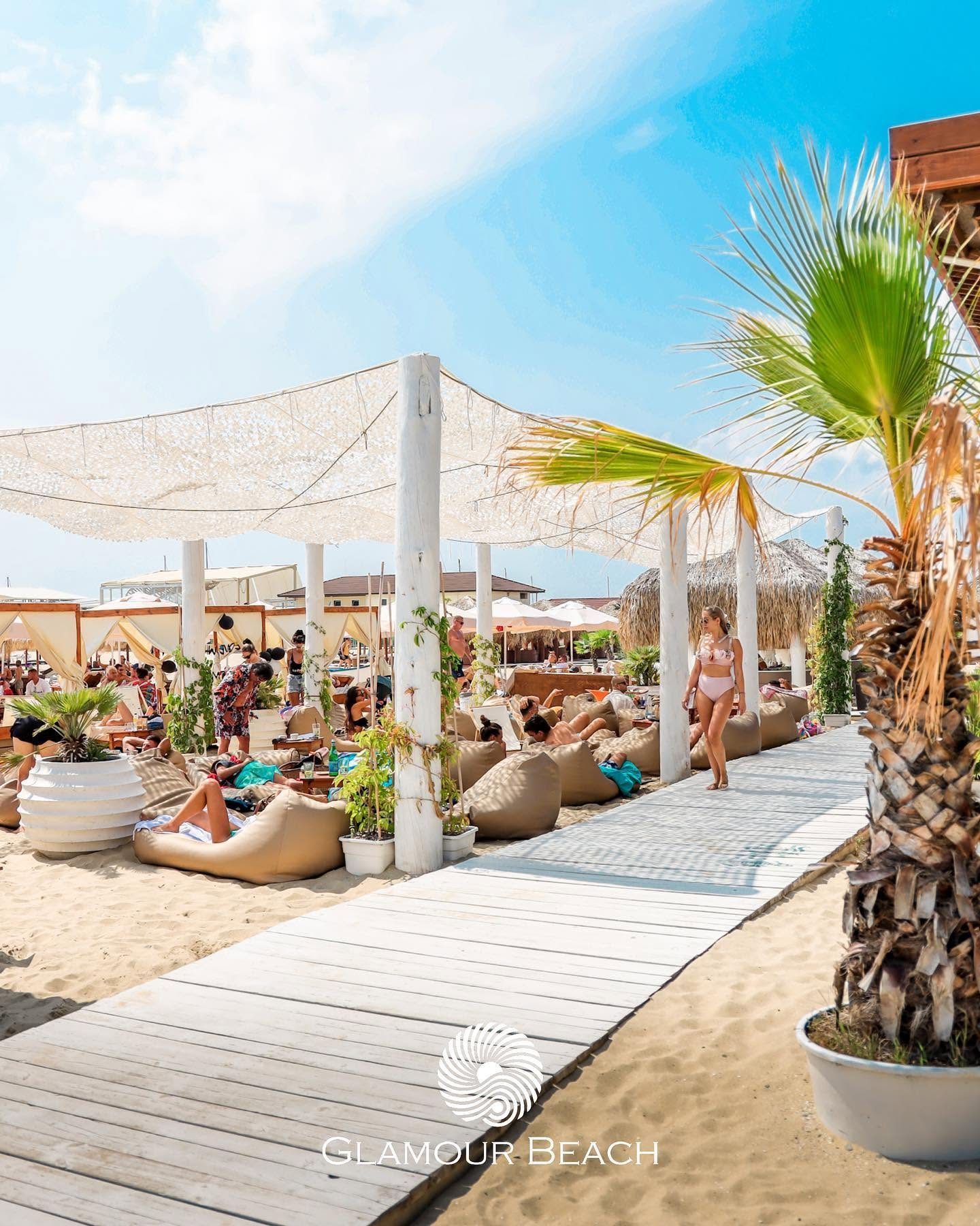 Sunloungers on the Glamour Beach
